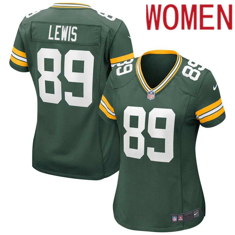 Women Green Bay Packers 89 Marcedes Lewis Nike Green Game NFL Jersey